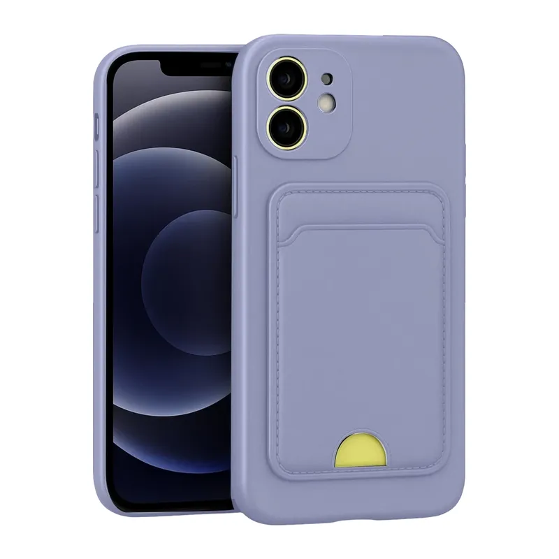 iPhone 11 Kılıf Kelvin Kartvizitli Silikon - Lila