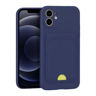 iPhone 11 Kılıf Kelvin Kartvizitli Silikon - Lacivert
