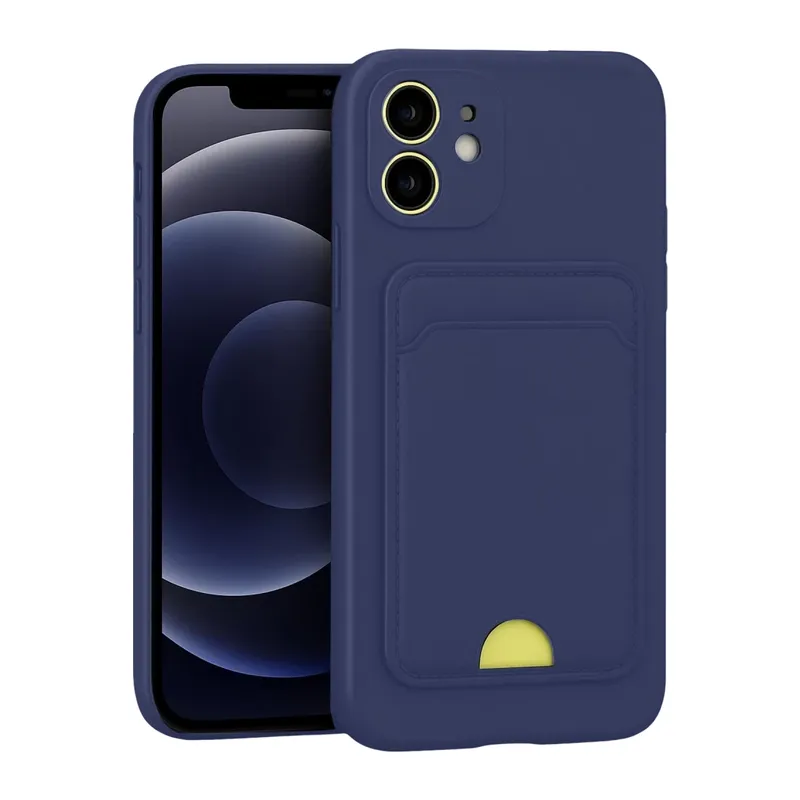 iPhone 11 Kılıf Kelvin Kartvizitli Silikon - Lacivert