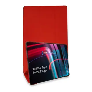 iPad 10.2 (7.nesil) Kılıf Tablet Smart Kılıf - Kırmızı