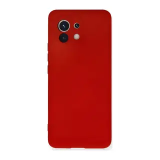 Mi 11 Kılıf Nano içi Kadife Silikon - Kırmızı