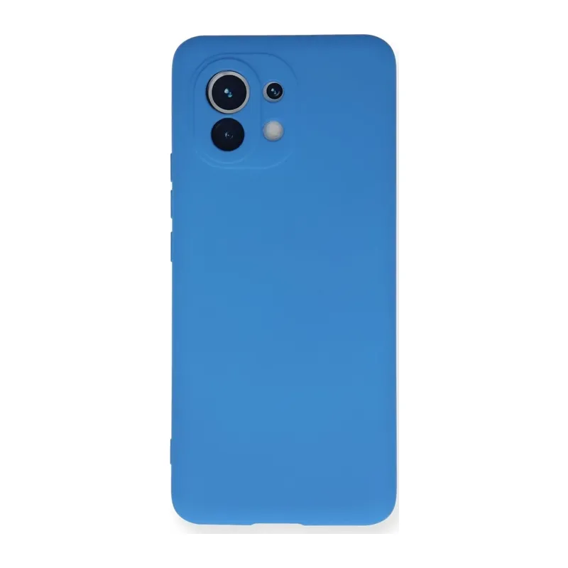 Mi 11 Kılıf Nano içi Kadife Silikon - Mavi