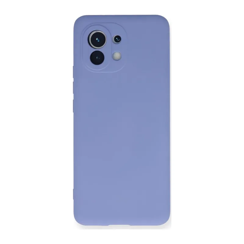 Mi 11 Kılıf Nano içi Kadife Silikon - Lila