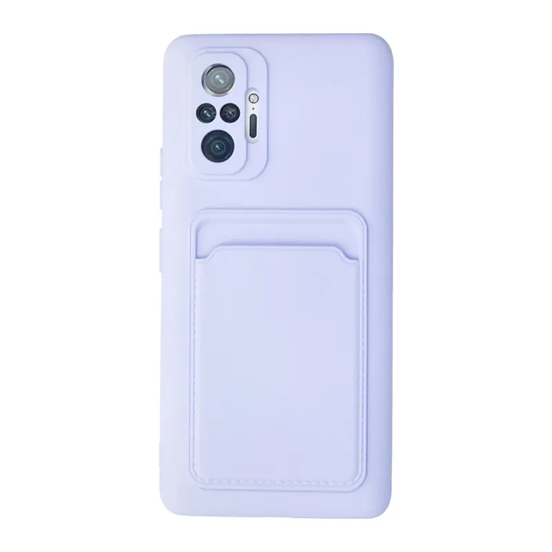 Redmi Note 10 Pro Kılıf Kelvin Kartvizitli Silikon - Lila
