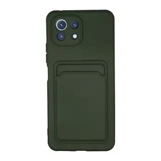Mi 11 Kılıf Kelvin Kartvizitli Silikon - Koyu Yeşil