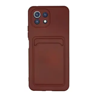 Mi 11 Kılıf Kelvin Kartvizitli Silikon - Bordo