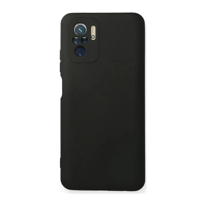 Redmi Note 10 Kılıf Nano içi Kadife Silikon - Siyah