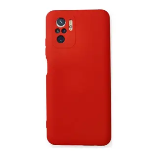 Redmi Note 10 Kılıf Nano içi Kadife Silikon - Kırmızı