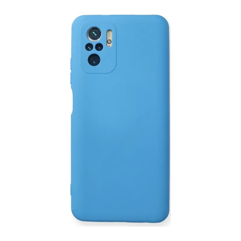 Redmi Note 10 Kılıf Nano içi Kadife Silikon - Mavi