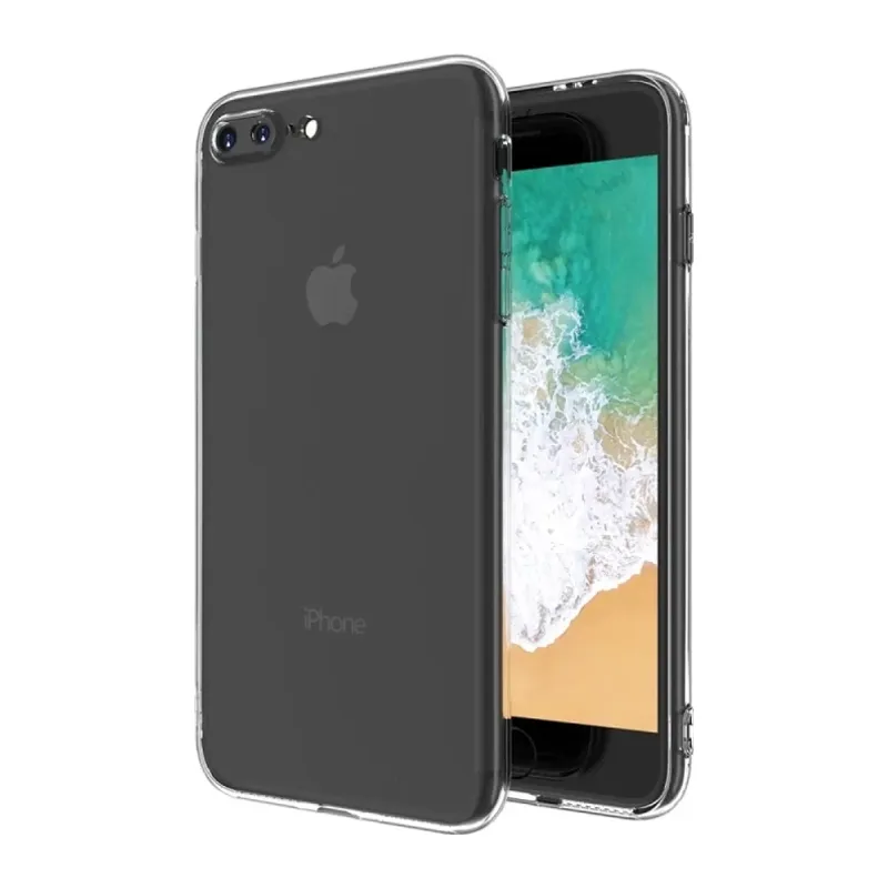 iPhone 8 Plus Kılıf Deluxe 2mm Şeffaf Silikon