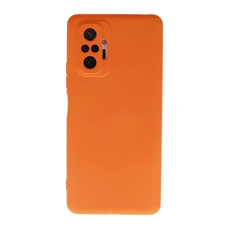 Redmi Note 10 Pro Kılıf Nano içi Kadife Silikon - Turuncu