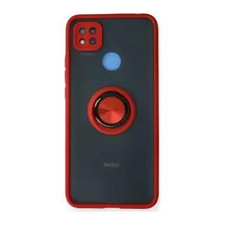 Redmi 9C Kılıf Montreal Yüzüklü Silikon Kapak - Kırmızı