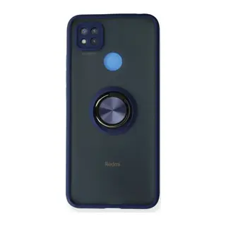 Redmi 9C Kılıf Montreal Yüzüklü Silikon Kapak - Lacivert