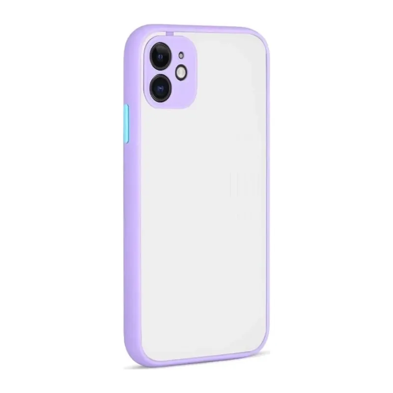 iPhone 12 Kılıf Montreal Silikon Kapak - Mor