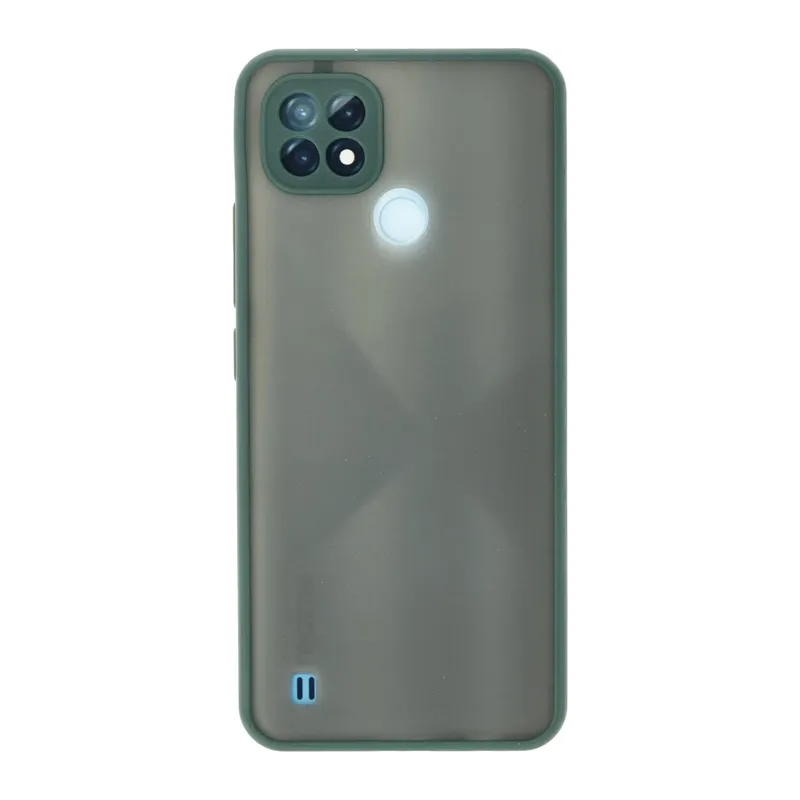 Realme C21 Kılıf Montreal Silikon Kapak - Yeşil