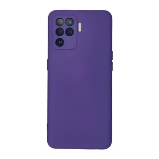 Reno 5 Lite Kılıf Nano içi Kadife Silikon - Mor
