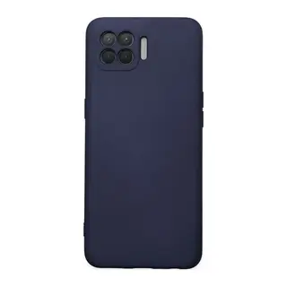 Reno 4 Lite Kılıf Nano içi Kadife Silikon - Lacivert