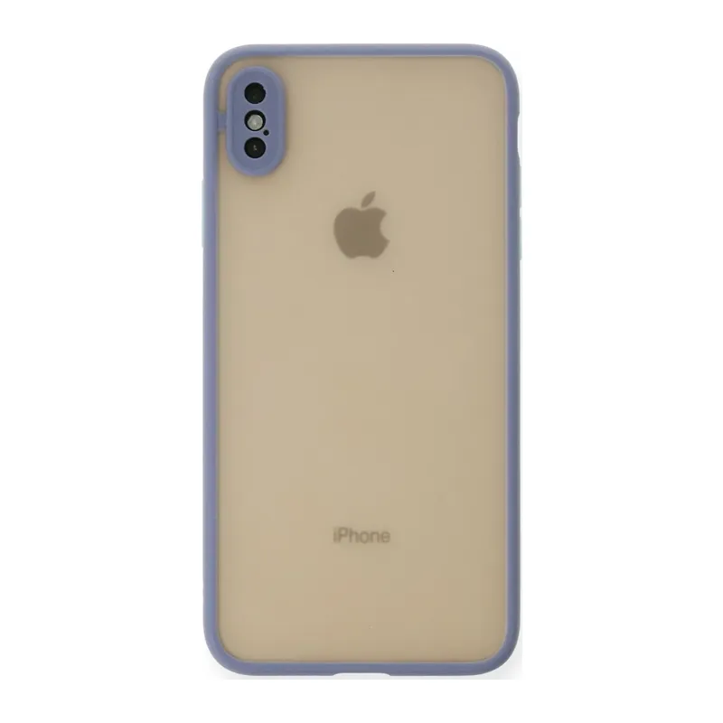 iPhone XS Max Kılıf Montreal Silikon Kapak - Gri