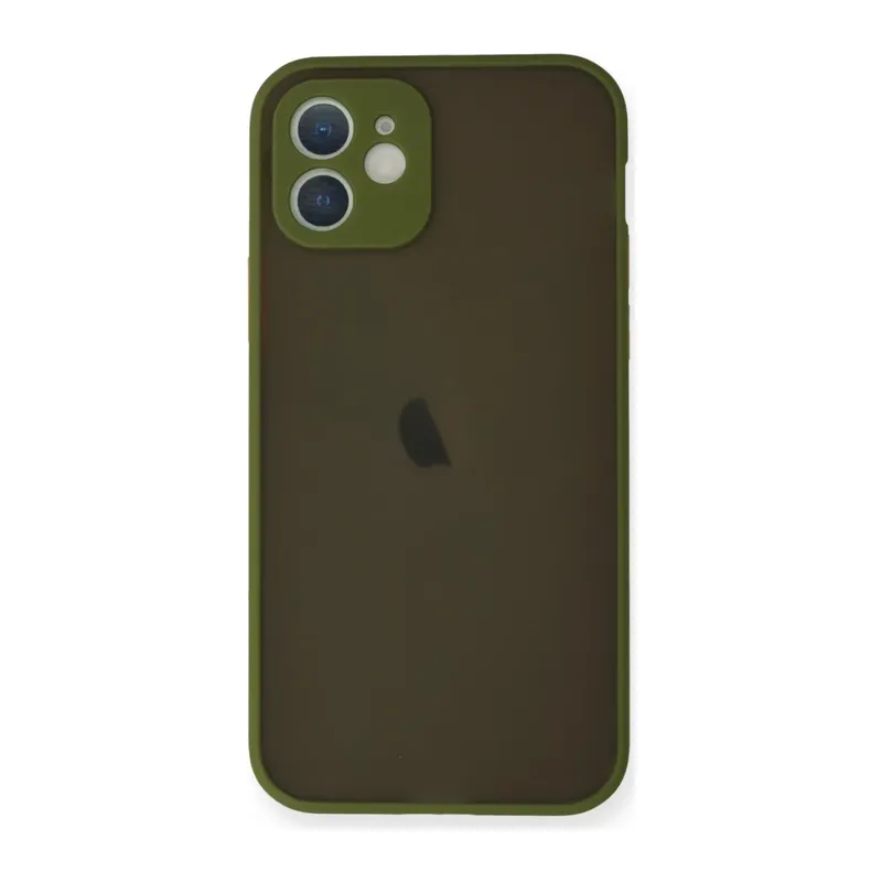iPhone 12 Mini Kılıf Montreal Silikon Kapak - Açık Yeşil