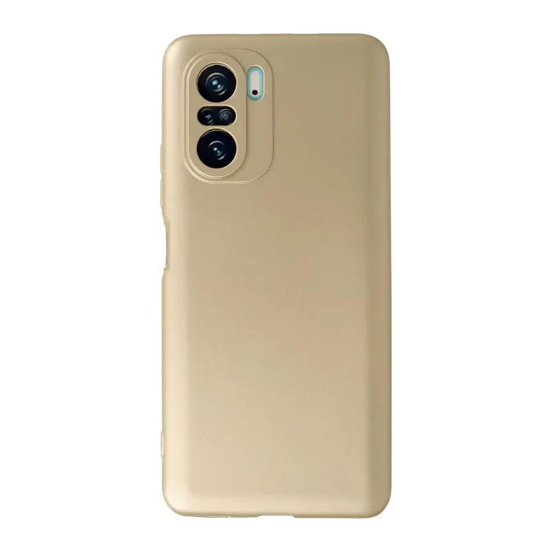 Poco F3 Kılıf First Silikon - Gold