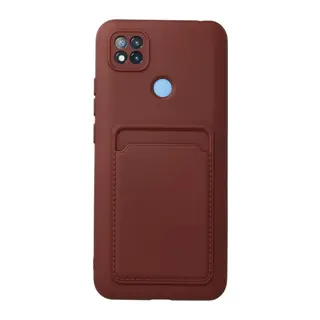 Redmi 9C Kılıf Kelvin Kartvizitli Silikon - Bordo