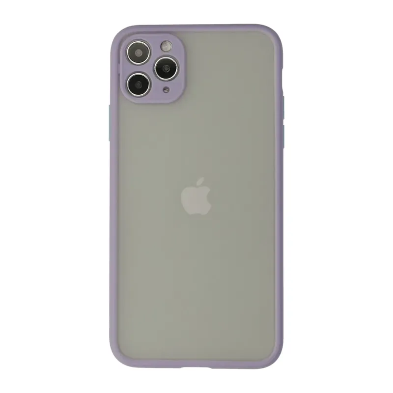 iPhone 12 Pro Max Kılıf Montreal Silikon Kapak - Mor