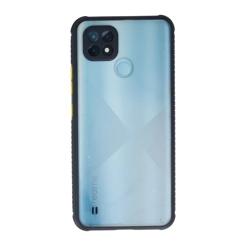 Realme C21 Kılıf Miami Şeffaf Silikon - Lacivert