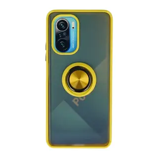 Redmi K40 Kılıf Montreal Yüzüklü Silikon Kapak - Sarı