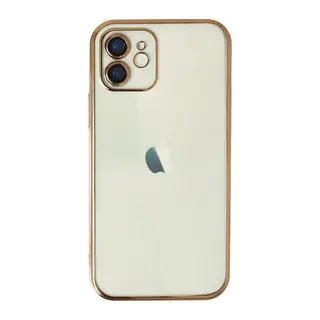 iPhone 11 Kılıf Lensli Silikon - Gold
