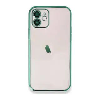 iPhone 11 Kılıf Lensli Silikon - Yeşil