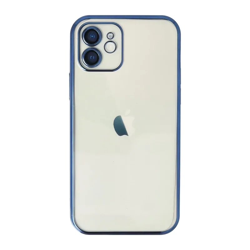 iPhone 12 Kılıf Lensli Silikon - Lacivert
