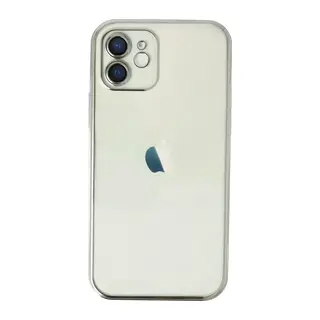 iPhone 11 Kılıf Lensli Silikon - Gümüş