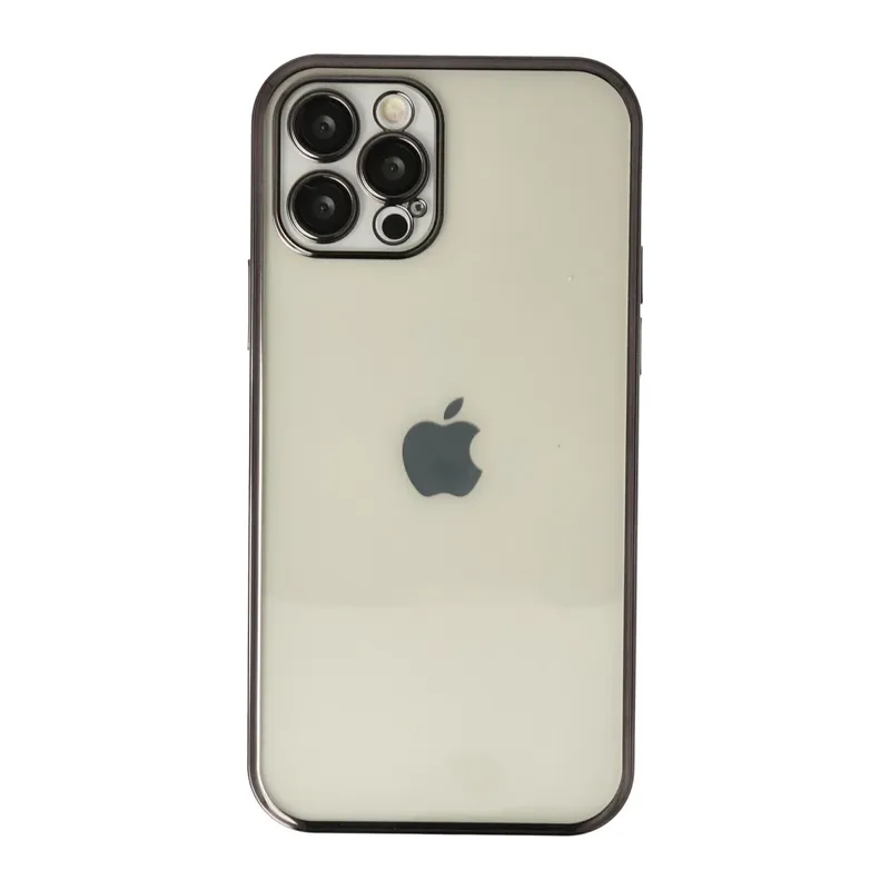 iPhone 12 Pro Kılıf Lensli Silikon - Siyah