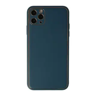 iPhone 11 Pro Kılıf Coco Deri Silikon Kapak - Mavi