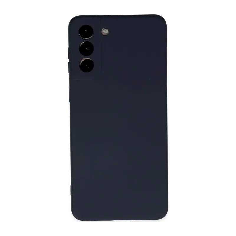 Samsung Galaxy S21 Plus Kılıf Nano içi Kadife Silikon - Lacivert
