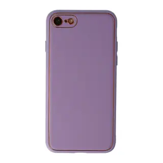 iPhone 7 Kılıf Coco Deri Silikon Kapak - Lila
