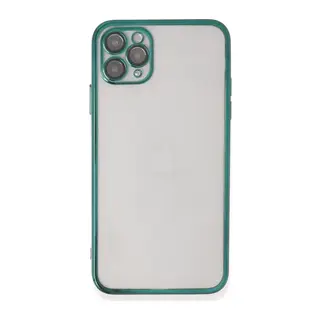 iPhone 11 Pro Kılıf Lensli Silikon - Yeşil