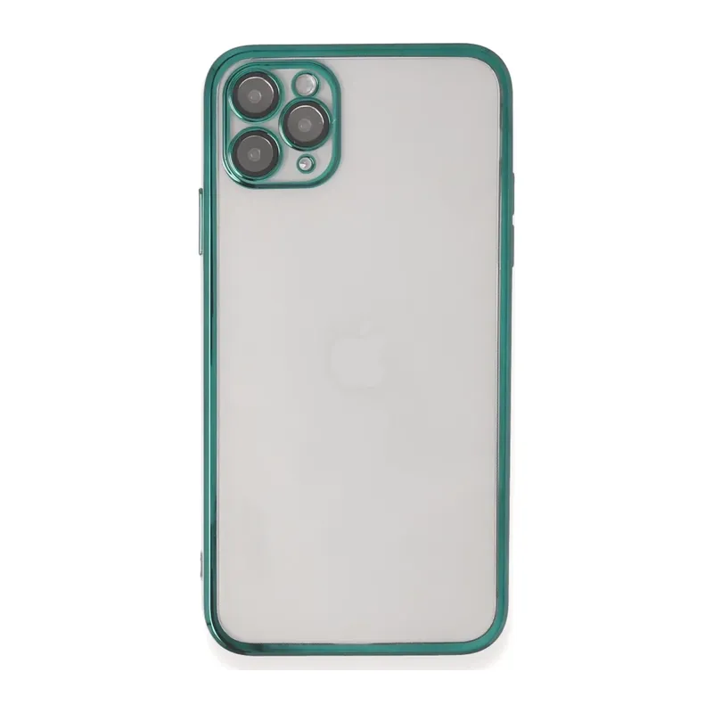 iPhone 11 Pro Kılıf Lensli Silikon - Yeşil