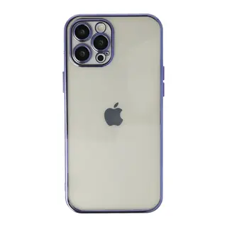 iPhone 12 Pro Kılıf Lensli Silikon - Mor