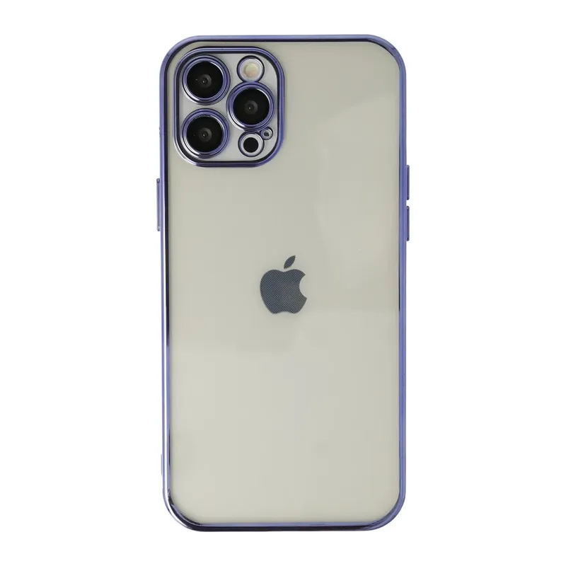 iPhone 12 Pro Kılıf Lensli Silikon - Mor