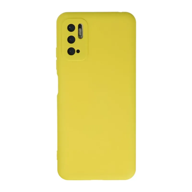 Redmi Note 10 5G Kılıf Nano içi Kadife Silikon - Sarı