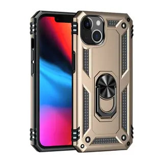 iPhone 13 Kılıf Sofya Yüzüklü Silikon Kapak - Gold