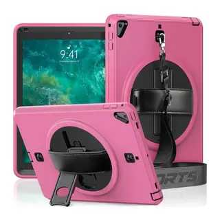 iPad 5 Air 9.7 Kılıf Strap-C Otterbox Tablet Kapak - Pembe