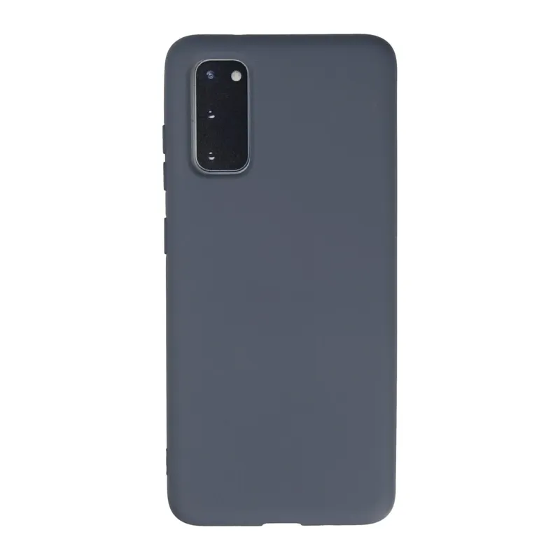 Samsung Galaxy S20 Kılıf Nano içi Kadife Silikon - Gri