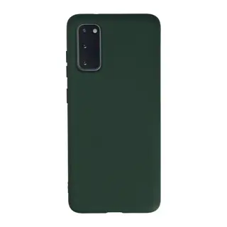 Samsung Galaxy S20 Kılıf Nano içi Kadife Silikon - Koyu Yeşil