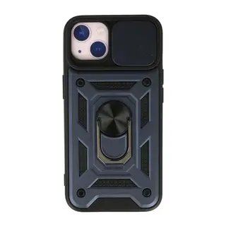 iPhone 13 Kılıf Pars Lens Yüzüklü Silikon - Lacivert