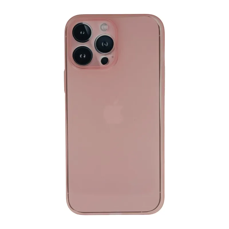 iPhone 13 Pro Max Kılıf PP Ultra İnce Kapak - Pembe
