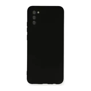 Samsung Galaxy A03S Kılıf Nano içi Kadife Silikon - Siyah