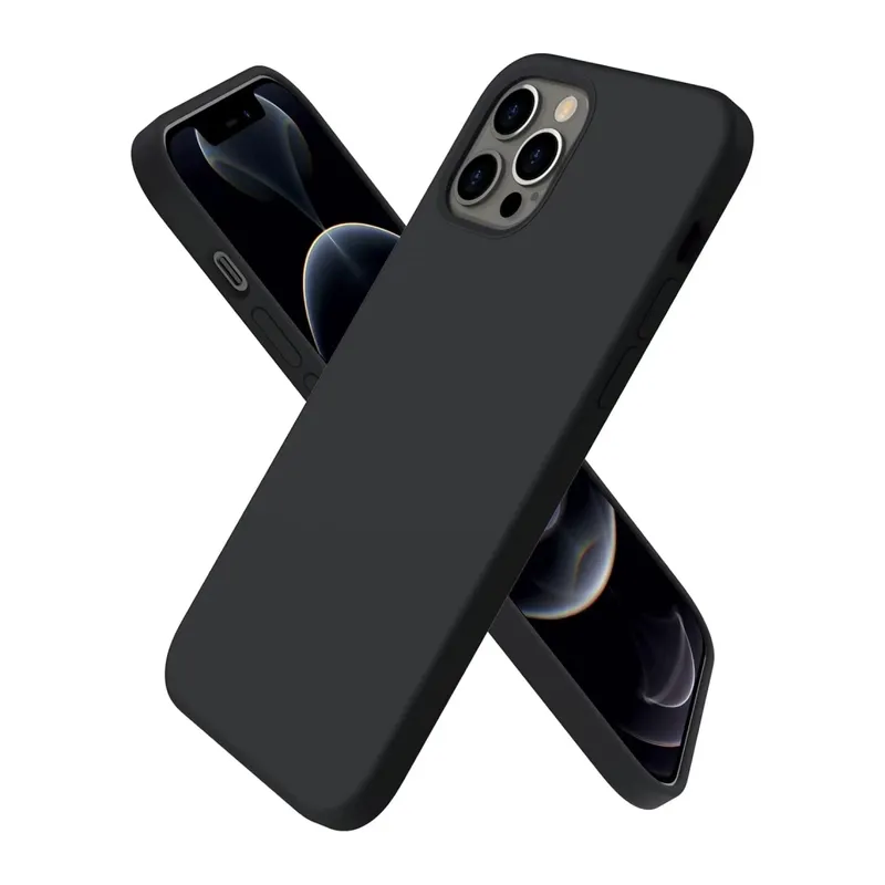 iPhone 12 Pro Kılıf First Silikon - Siyah