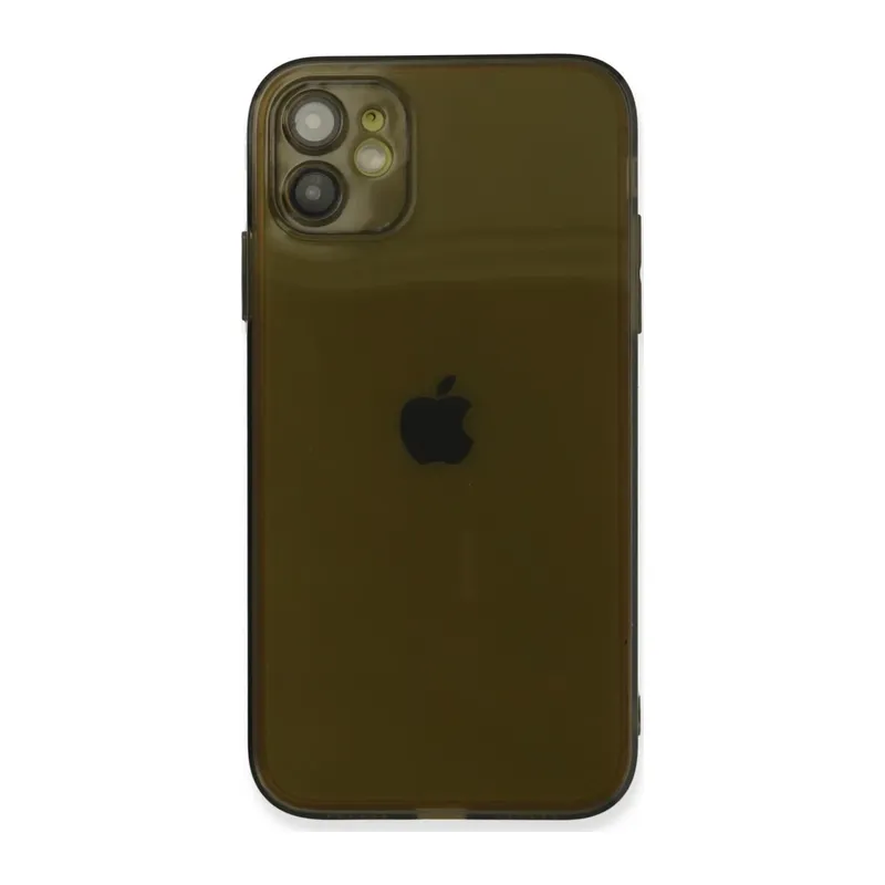 iPhone 12 Kılıf Fly Lens Silikon - Siyah